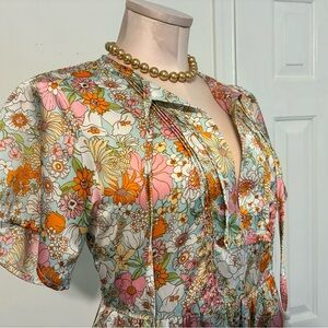 Karlie Floral size L  Midi Dress